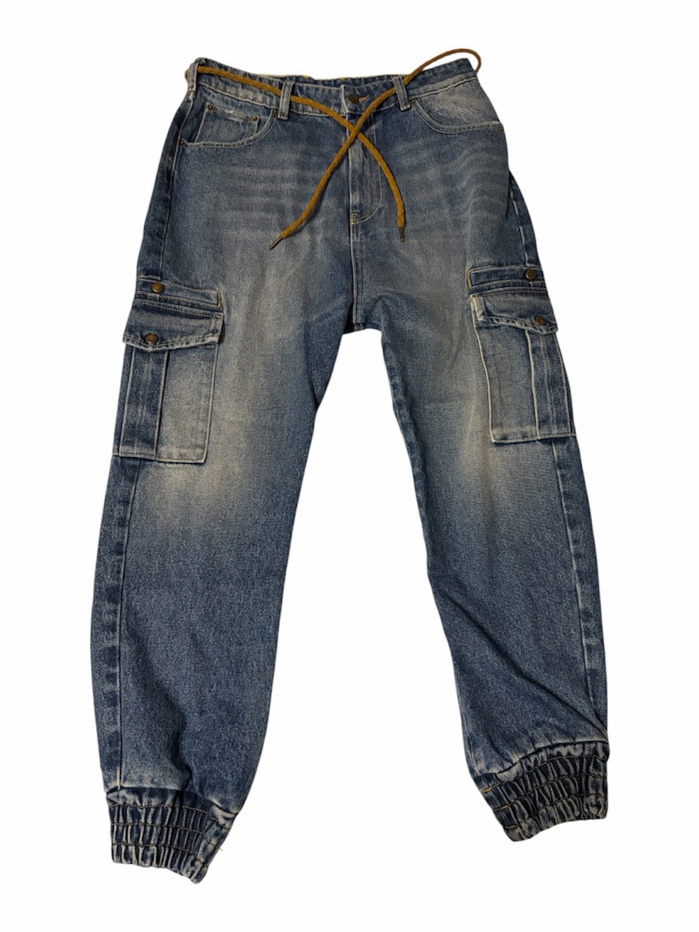 SER.O.YA Veronica Drop Crotch Denim Joggers Size 27 Like New Made in Italy